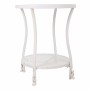 Tavolino da Caffè Alexandra House Living Bianco Vetro Ferro 50 x 60 x 50 cm