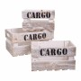 Scatole per conservare Alexandra House Living CARGO Bianco Legno di abete 24 x 19 x 38 cm 33 x 20 x 18 cm 28 x 15,5 x 17 cm 3 Pe