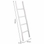 Scaffale Alexandra House Living Bianco Legno di abete 3 x 44 x 150 cm Scala