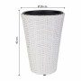 Vaso Alexandra House Living Bianco Ferro Rattan Plastica 28 x 40 x 28 cm