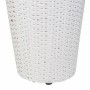 Vaso Alexandra House Living Bianco Ferro Rattan Plastica 28 x 40 x 28 cm