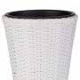 Vaso Alexandra House Living Bianco Ferro Rattan Plastica 28 x 40 x 28 cm