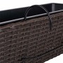 Vaso per ringhiera Alexandra House Living Marrone Ferro Rattan Plastica 20 x 19 x 61 cm