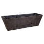 Vaso per ringhiera Alexandra House Living Marrone Ferro Rattan Plastica 20 x 19 x 61 cm