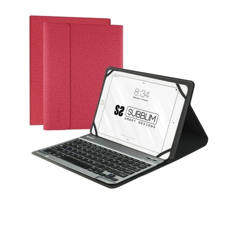 Custodia per Tablet e Tastiera Subblim SUB-KT2-BT0003 10,1" Rosso Qwerty in Spagnolo Spagnolo