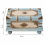 Baule Alexandra House Living Azzurro Legno di mango 28 x 27 x 50 cm Stile artigianale