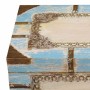 Baule Alexandra House Living Azzurro Legno di mango 28 x 27 x 50 cm Stile artigianale