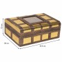 Scatola-Portagioie Alexandra House Living Dorato Alluminio Legno MDF 20 x 7 x 27 cm