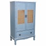 Armadio Alexandra House Living Azzurro Rattan Legno di abete Legno MDF 42 x 138 x 80 cm