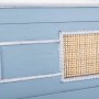 Specchio da parete Alexandra House Living Azzurro Vetro Rattan Legno di abete 3 x 76 x 70 cm