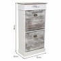 Scarpiera Alexandra House Living Bianco 28 x 98 x 50 cm 2 cassetti