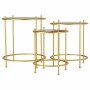 Set di 3 tavoli Alexandra House Living Oro 53 x 60 x 53 cm