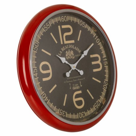 Orologio da Parete Alexandra House Living Rosso Ferro Legno MDF 62 x 6 x 62 cm