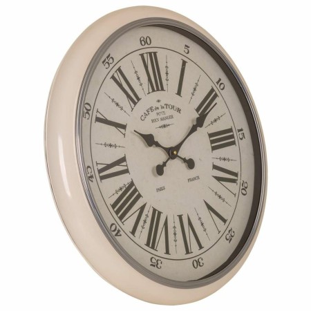 Orologio da Parete Alexandra House Living Bianco Ferro Legno MDF 62 x 6 x 62 cm