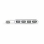 Hub USB 4 Porte Port Designs 900120 Argentato Bianco/Grigio