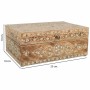 Scatola-Portagioie Alexandra House Living Bianco Naturale Legno di mango Legno MDF 18 x 10 x 25 cm