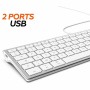 Tastiera Mobility Lab Bianco Argentato Mac OS AZERTY