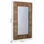 Specchio da parete Alexandra House Living Marrone Juta 3 x 61 x 91 cm