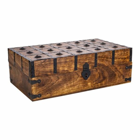 Baule Alexandra House Living Marrone Metallo Legno di mango 20 x 12 x 38 cm Stile artigianale