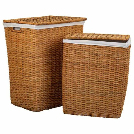 Set di Cesti Alexandra House Living Marrone Poliestere Rattan 2 Pezzi