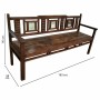 Panca Alexandra House Living Marrone Legno Riciclato 58 x 95 x 183 cm