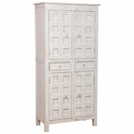 Armadio guardaroba Alexandra House Living Bianco Legno di mango 93 x 192 x 45 cm