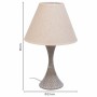 Lampada da tavolo Alexandra House Living Bianco Grigio Metallo Stoffa 220-240 V 23 x 38 x 23 cm