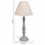 Lampada da tavolo Alexandra House Living Bianco Grigio Metallo Stoffa 220-240 V 23 x 51 x 23 cm