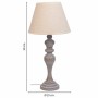 Lampada da tavolo Alexandra House Living Bianco Grigio Metallo Stoffa 220-240 V 25 x 50 x 25 cm