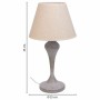 Lampada da tavolo Alexandra House Living Bianco Grigio Metallo Stoffa 220-240 V 25 x 46 x 25 cm