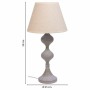 Lampada da tavolo Alexandra House Living Bianco Grigio Metallo Stoffa 220-240 V 25 x 50 x 25 cm