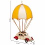 Statua Decorativa Alexandra House Living Giallo Ferro ABS Palloncino Macchina Paracadute 17 x 31 x 18 cm