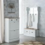 Ingresso con Cassetti Alexandra House Living Bianco Marrone Lega di Zinco Legno MDF 39 x 184 x 92 cm