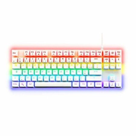 Tastiera per Giochi The G-Lab Mercury AZERTY Bianco