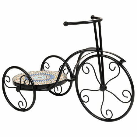 Supporto per Vaso Alexandra House Living Nero Ferro Piastrella Bicicletta 23 x 36 x 53 cm