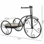 Supporto per Vaso Alexandra House Living Nero Ferro Piastrella Bicicletta 23 x 36 x 53 cm