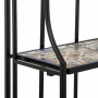 Scaffale Alexandra House Living Nero Ferro Piastrella 27 x 133 x 57 cm