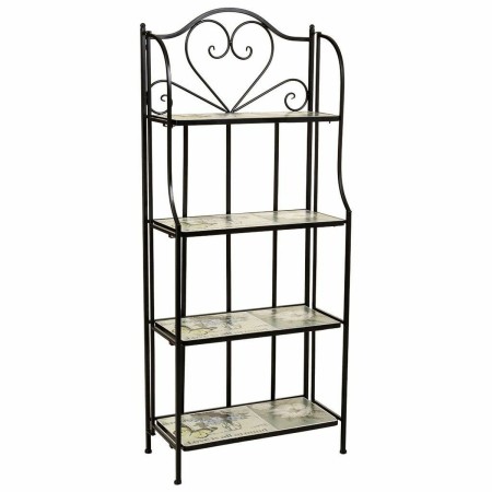 Scaffale Alexandra House Living Nero Ferro Forjare Piastrella 27 x 133 x 57 cm