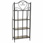 Scaffale Alexandra House Living Nero Ferro Piastrella 27 x 133 x 57 cm