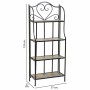 Scaffale Alexandra House Living Nero Ferro Piastrella 27 x 133 x 57 cm