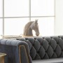 Statua Decorativa Alexandra House Living Grigio Dorato Poliresina Cavallo 15 x 31 x 31 cm