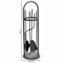 Utensili da Camino Alexandra House Living Nero Ferro 22 x 68 x 22 cm