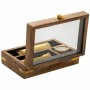 Set di Cifre Alexandra House Living Marrone Legno Vetro Ottone Sabbia 10 x 5 x 15 cm 4 Pezzi