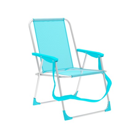 Marbueno Sedia Pieghevole Alluminio Turchese Spiaggia e Piscina 53x56x78 cm 10307