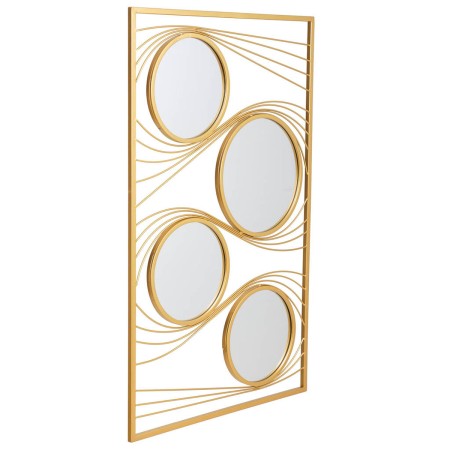 Specchio da parete Alexandra House Living Oro Metallo Ferro Specchio 2 x 96 x 61 cm