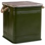 Sgabello Alexandra House Living Verde Metallo Corda Legno di abete 36 x 36 x 39 cm