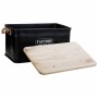 Baule Alexandra House Living Factory Nero Canapa Metallo Legno di abete 38 x 60 x 33 cm