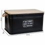 Baule Alexandra House Living Factory Nero Canapa Metallo Legno di abete 38 x 60 x 33 cm