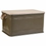 Baule Alexandra House Living Urban Verde Canapa Metallo Legno di abete 38 x 60 x 33 cm