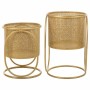 Set di vasi da fiori Alexandra House Living Oro Metallo Ferro 26 x 178 x 26 cm 2 Pezzi